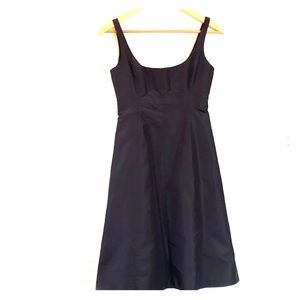 J. Crew 100% Silk Black Fit and Flare Dress